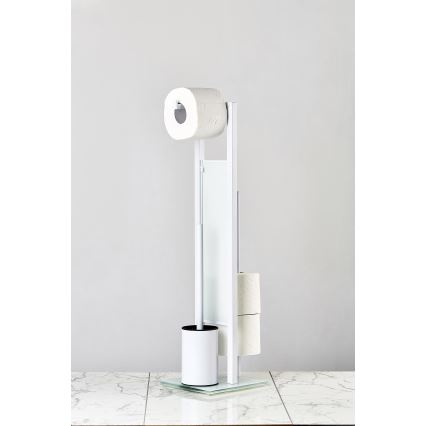 WENKO 21565100 - Brosse WC RIVALTA 18x70 cm blanche/noire