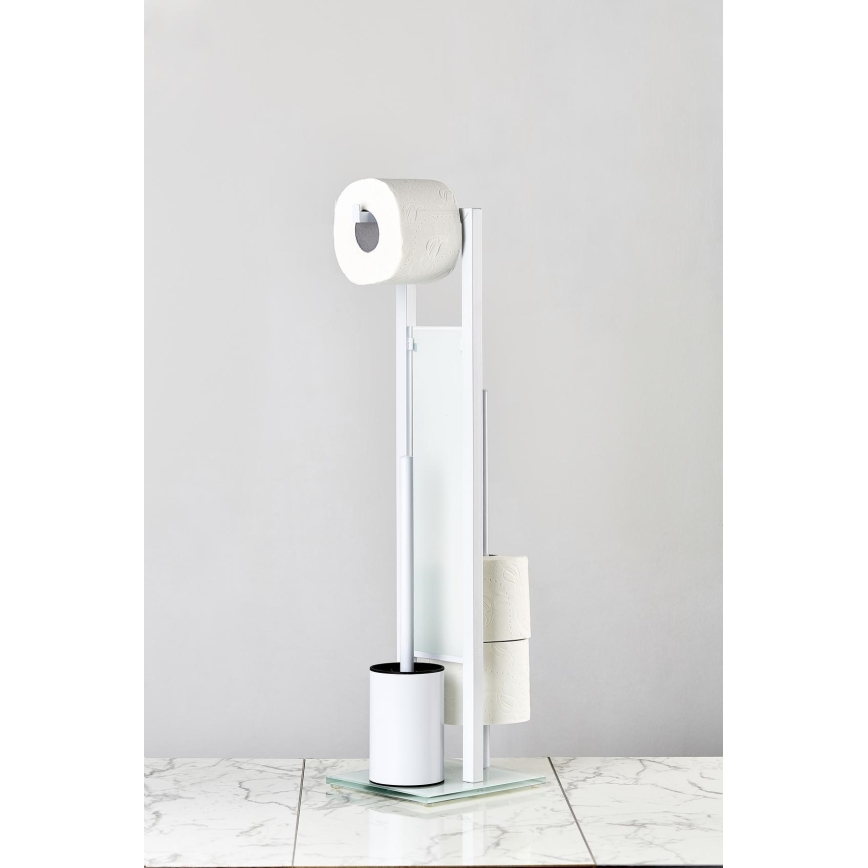WENKO 21565100 - Brosse WC RIVALTA 18x70 cm blanche/noire