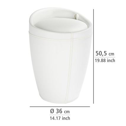 WENKO 21773100 - Tabouret CANDY 36x50,5 cm blanc/noir