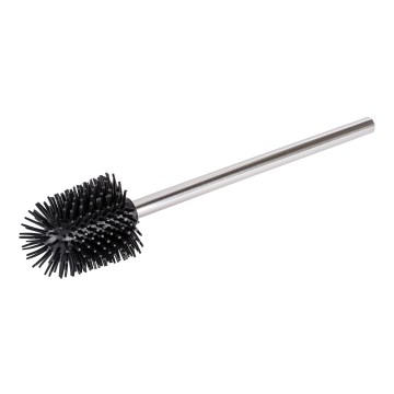 WENKO 21799100 - Brosse WC 7,5x35 cm inox/argenté/noir