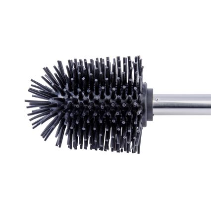 WENKO 21799100 - Brosse WC 7,5x35 cm inox/argenté/noir