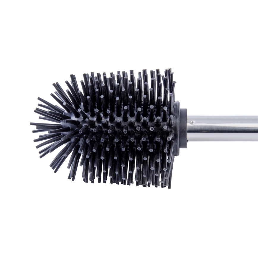 WENKO 21799100 - Brosse WC 7,5x35 cm inox/argenté/noir