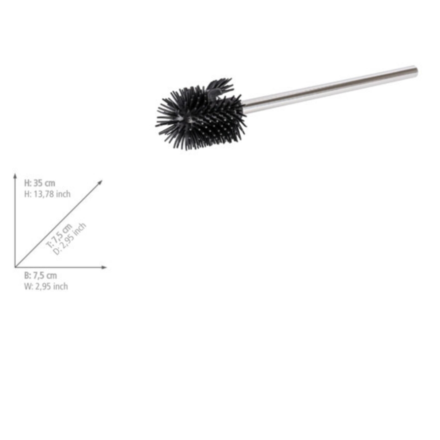WENKO 21800100 - Brosse de rechange 7,5x35 cm inox/argent/noir