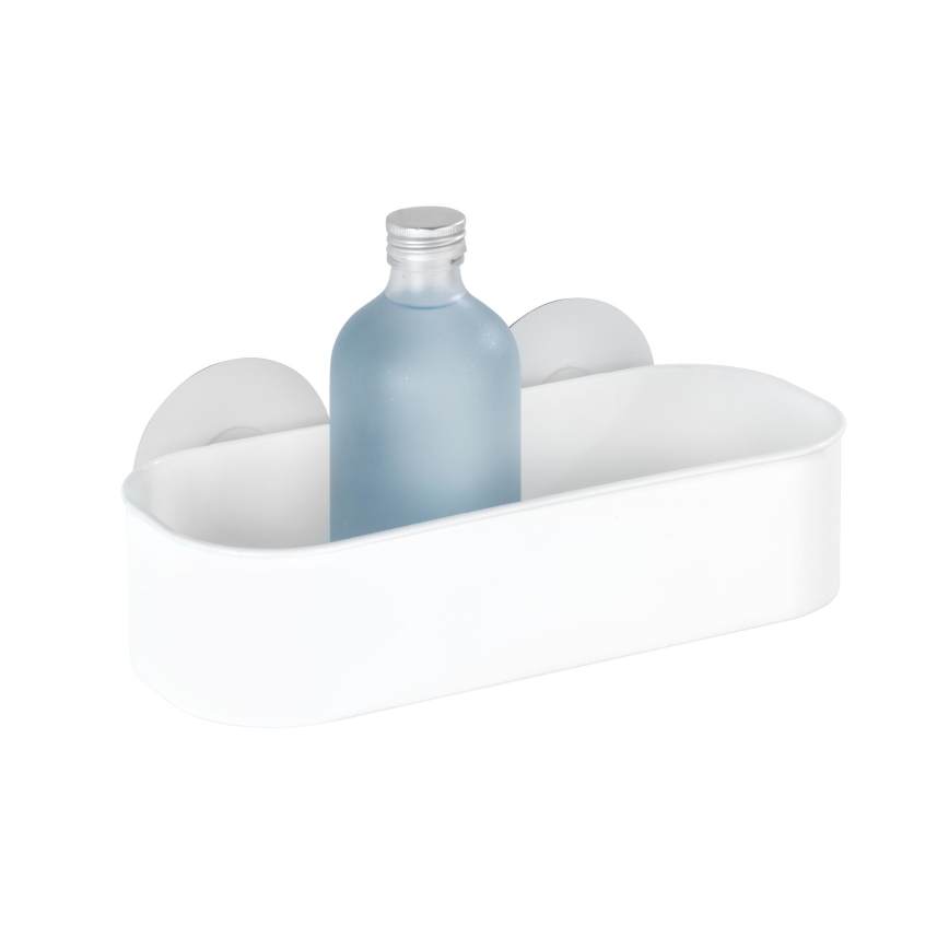 WENKO 21824100-Étagère OSIMO en plastique 27x12 cm blanche/transparente