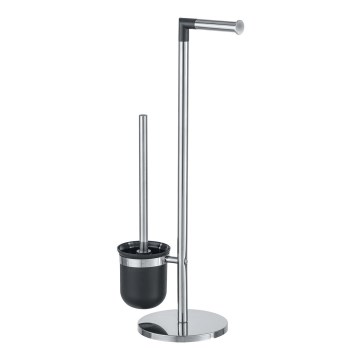 WENKO 21836800 - Brosse WC PARUS 25,5x57 cm inox/argenté/noir