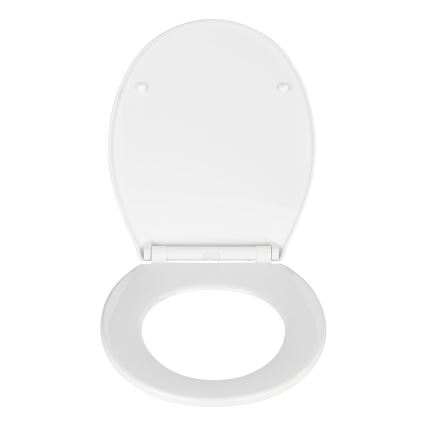 WENKO 21901100-WC abattant WC KOS 44 x 37 cm blanc/argenté