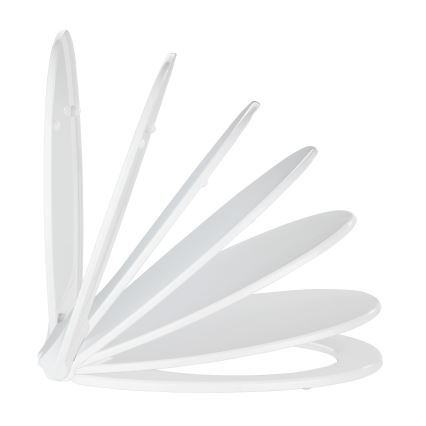 WENKO 21901100-WC abattant WC KOS 44 x 37 cm blanc/argenté
