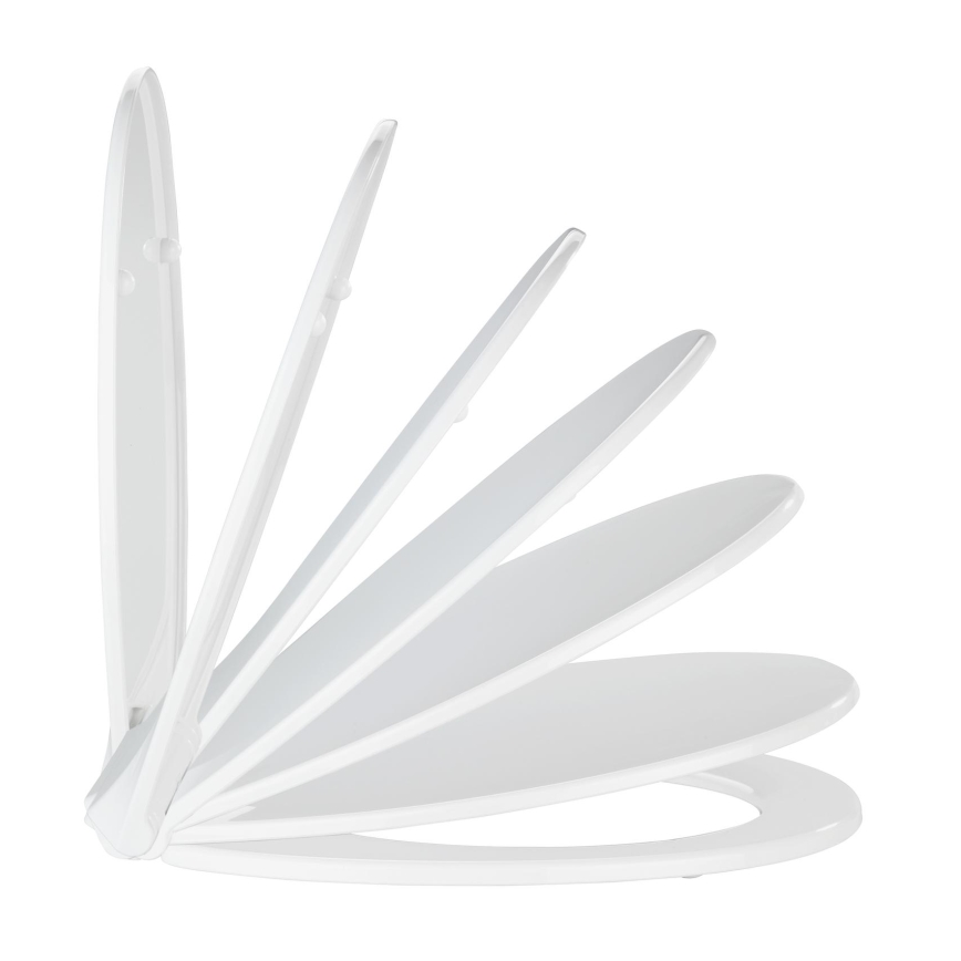 WENKO 21901100-WC abattant WC KOS 44 x 37 cm blanc/argenté