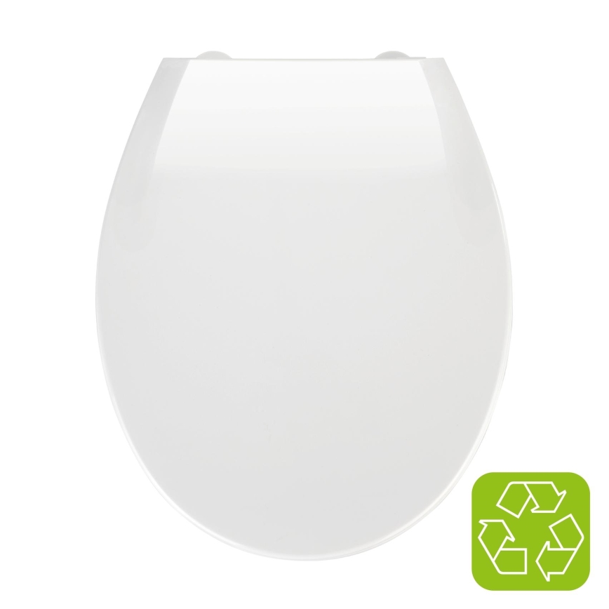 WENKO 21901100-WC abattant WC KOS 44 x 37 cm blanc/argenté