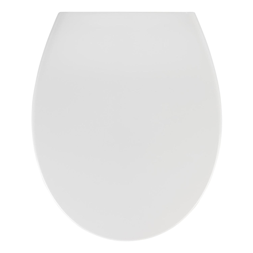 WENKO 21903100-WC abattant WC SAMOS 44,5x37,5 cm blanc/argenté
