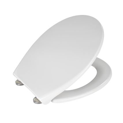 WENKO 21903100-WC abattant WC SAMOS 44,5x37,5 cm blanc/argenté