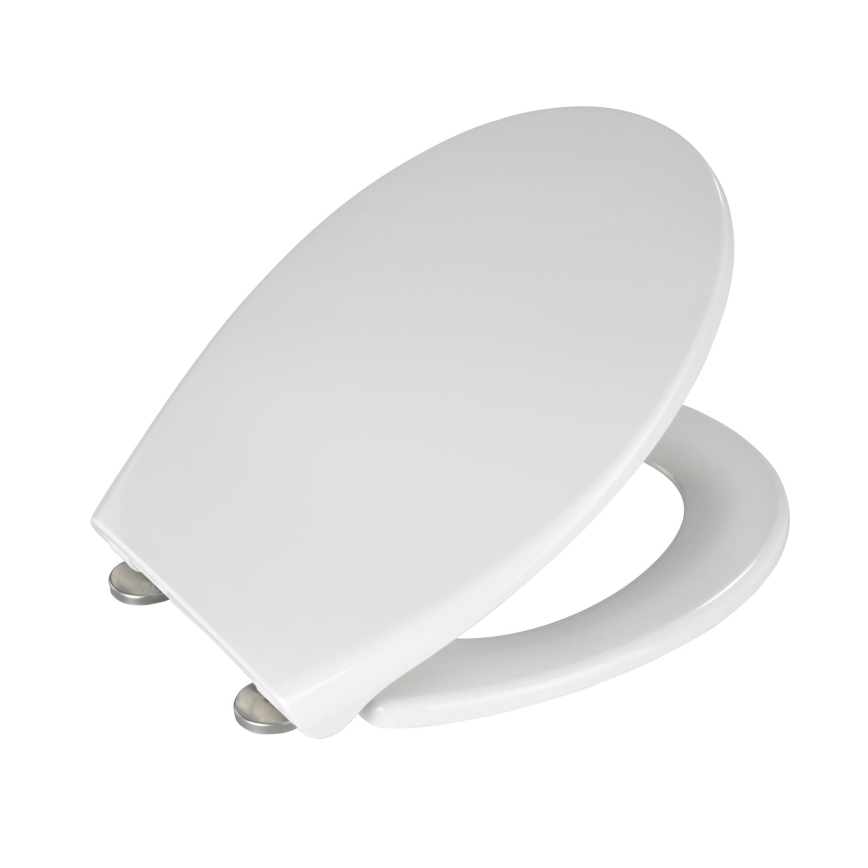 WENKO 21903100-WC abattant WC SAMOS 44,5x37,5 cm blanc/argenté