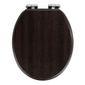 WENKO 22015100-WC abattant WENGE 35,5x42,5 cm brun/argenté