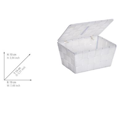 WENKO 22077100 - Panier ADRIA 19x14 cm blanc