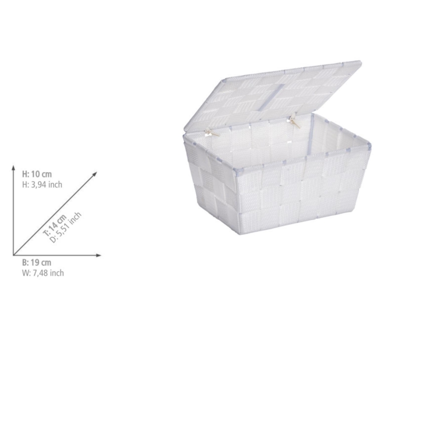 WENKO 22077100 - Panier ADRIA 19x14 cm blanc
