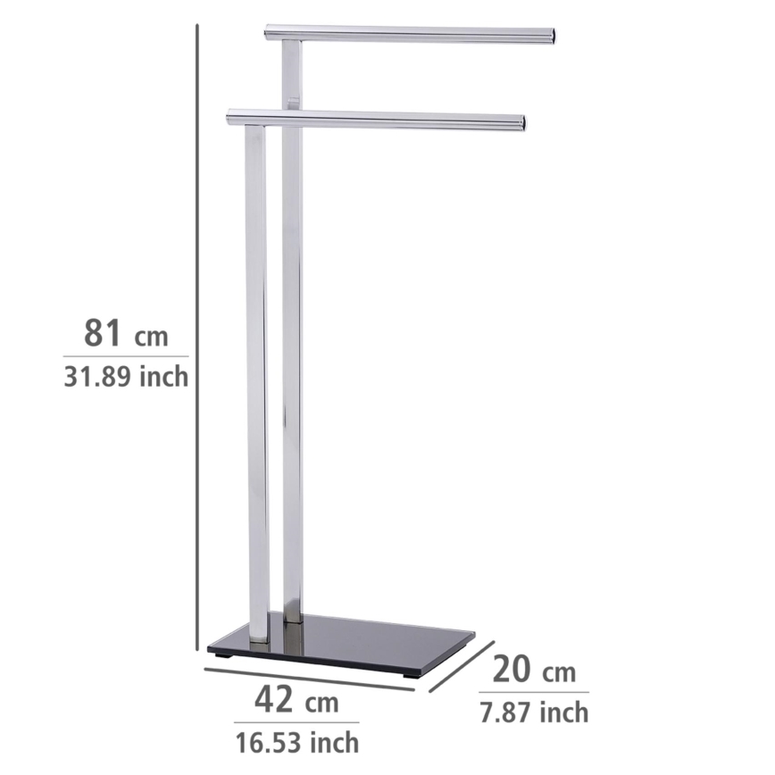 WENKO 22090100 - Porte-serviettes LAVA 42x81 cm inox/argenté/noir