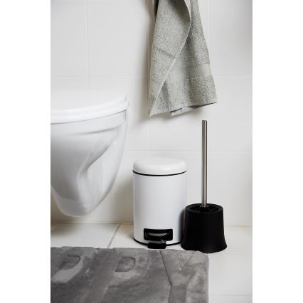 WENKO 22142800 - Corbeille LEMAN 17x25 cm blanc/noir