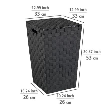WENKO 22278100 - Panier ADRIA 33 x 53 cm noir