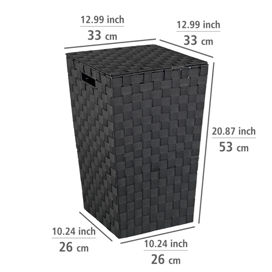 WENKO 22278100 - Panier ADRIA 33 x 53 cm noir