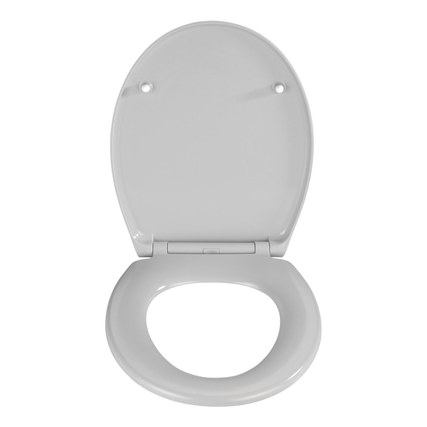 WENKO 22402100-WC Abattant SAMOS pour WC 44,5x37,5 cm gris/argenté