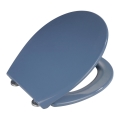 WENKO 22403100-WC abattant WC SAMOS 44,5x37,5 cm bleu/argenté