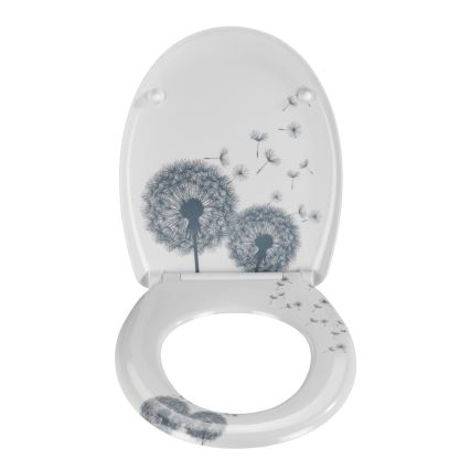 WENKO 22409100-WC Abattant WC ASTERA 45 x 38 cm multicolore/argenté