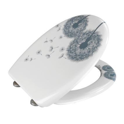 WENKO 22409100-WC Abattant WC ASTERA 45 x 38 cm multicolore/argenté