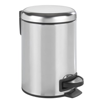 WENKO 22444100 - Corbeille LEMAN 17 x 25 cm acier inoxydable/argent/noir
