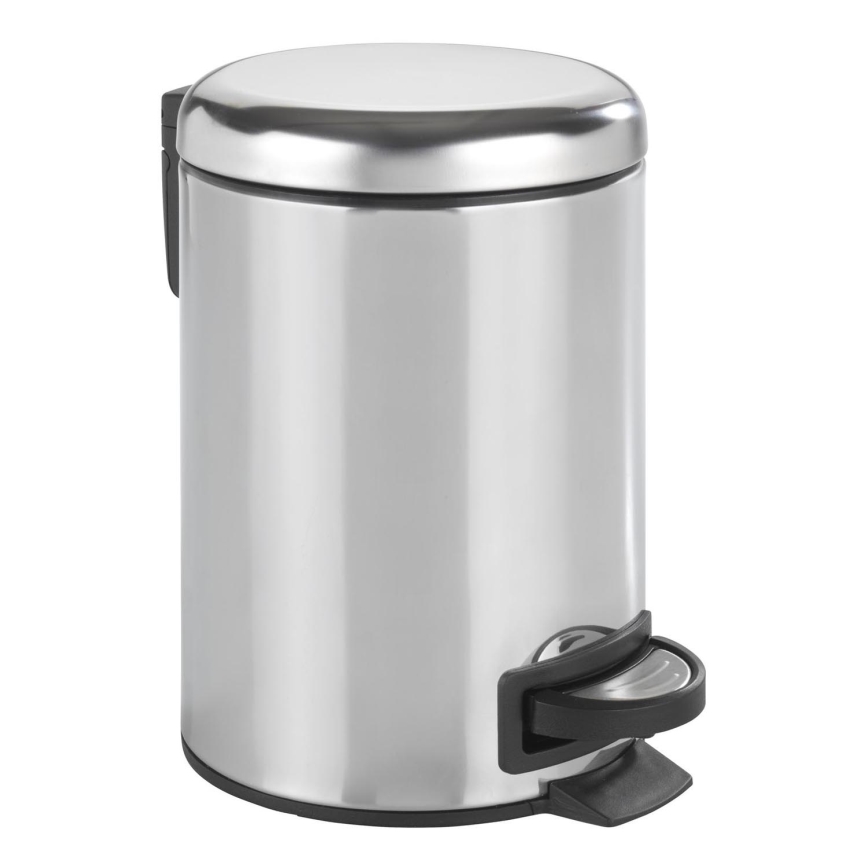 WENKO 22444100 - Corbeille LEMAN 17 x 25 cm acier inoxydable/argent/noir