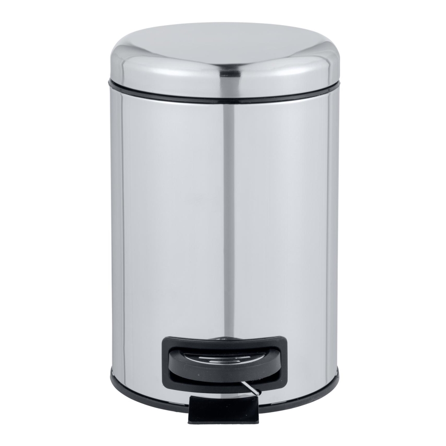 WENKO 22444100 - Corbeille LEMAN 17 x 25 cm acier inoxydable/argent/noir