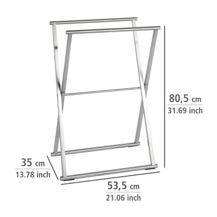WENKO 22476100 - Porte-serviettes LAVA 53,5x80,5 cm inox/argenté