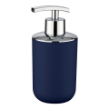 WENKO 22519100 - Distributeur de savon BRASIL 320 ml bleu/chrome brillant