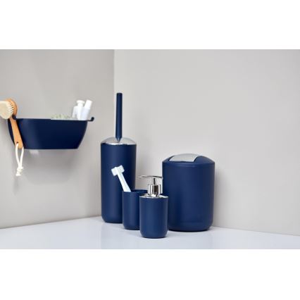 WENKO 22519100 - Distributeur de savon BRASIL 320 ml bleu/chrome brillant