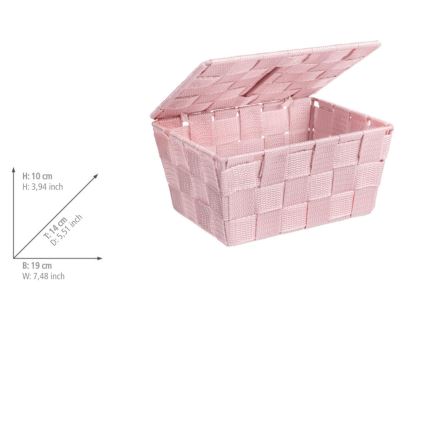 WENKO 22574100 - Panier ADRIA 19x14 cm rose