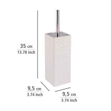 WENKO 22651100 - Brosse WC CORDOBA 9,5x35 cm blanche