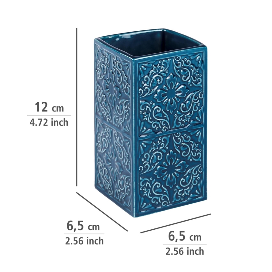 WENKO 22652100 - Gobelet CORDOBA 6,5 x 12 cm bleu