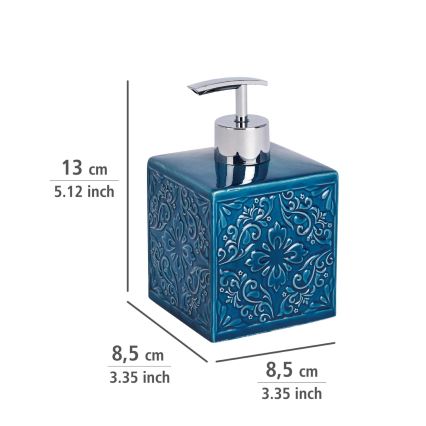 WENKO 22653100 - Distributeur de savon CORDOBA 500 ml bleu