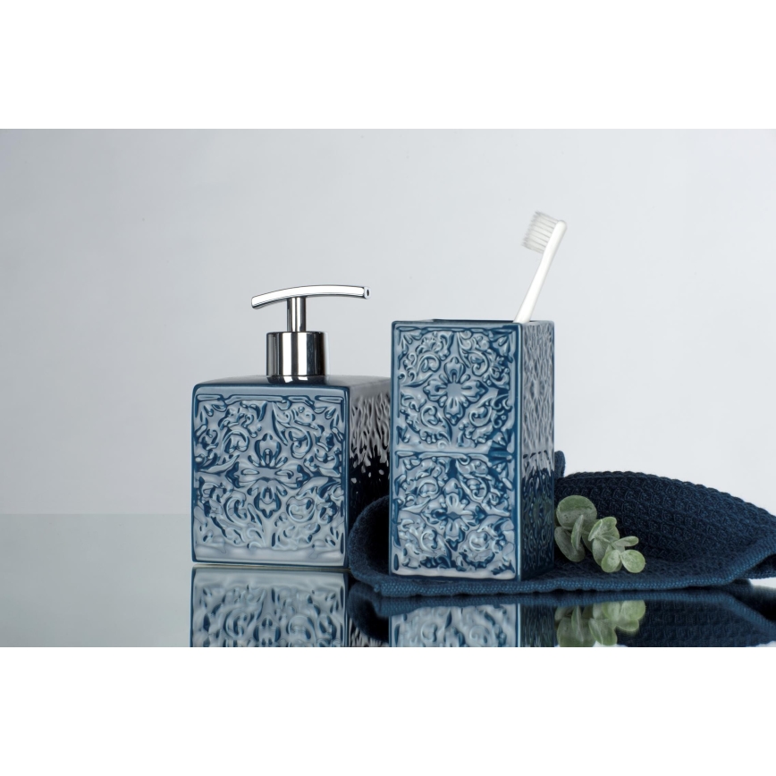 WENKO 22653100 - Distributeur de savon CORDOBA 500 ml bleu