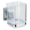 WENKO 22680100 -Gobelet VACUUM-LOC QUADRO ED 7,5x10 cm argenté/brillant chrome/transparent