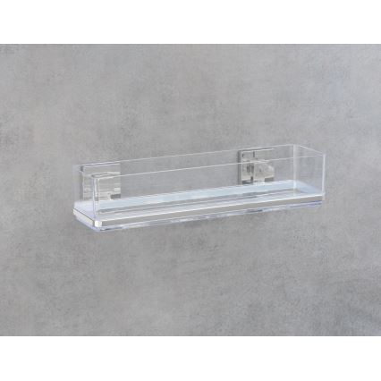 WENKO 22685100-Étagère VACUUM-LOC QUADRO ED 38,5x14,5 cm argenté/chrome brillant