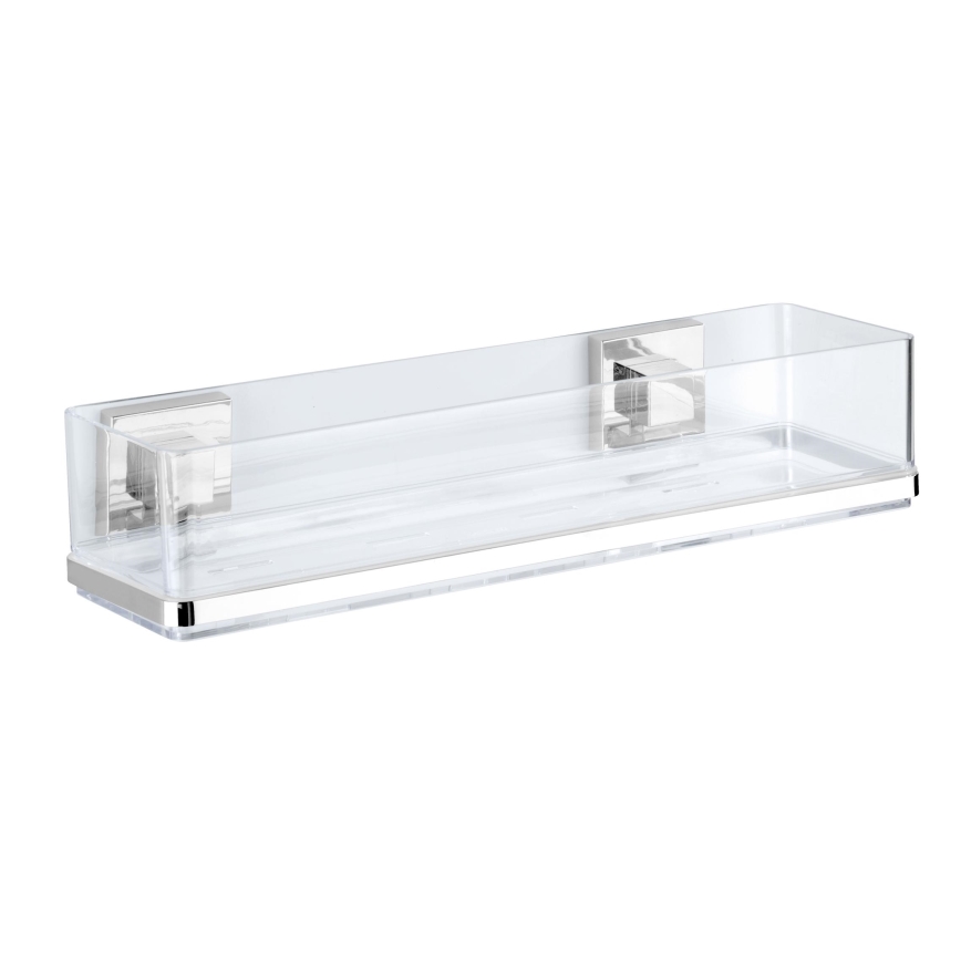 WENKO 22685100-Étagère VACUUM-LOC QUADRO ED 38,5x14,5 cm argenté/chrome brillant