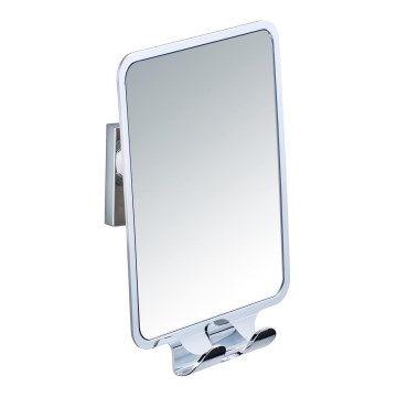 WENKO 22693100 - Miroir cosmétique VACUUM-LOC QUADRO ED 14x19,5 cm chromé brillant