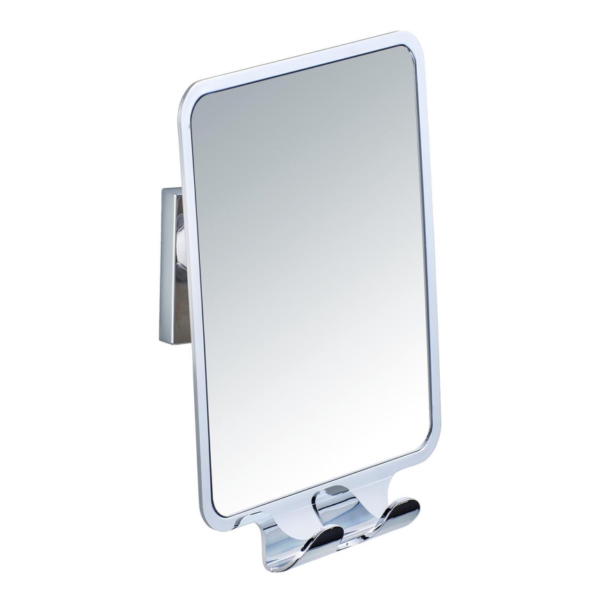 WENKO 22693100 - Miroir cosmétique VACUUM-LOC QUADRO ED 14x19,5 cm chromé brillant