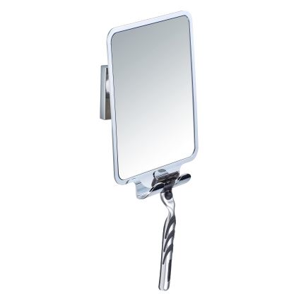 WENKO 22693100 - Miroir cosmétique VACUUM-LOC QUADRO ED 14x19,5 cm chromé brillant