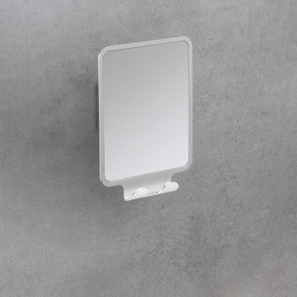 WENKO 22693100 - Miroir cosmétique VACUUM-LOC QUADRO ED 14x19,5 cm chromé brillant
