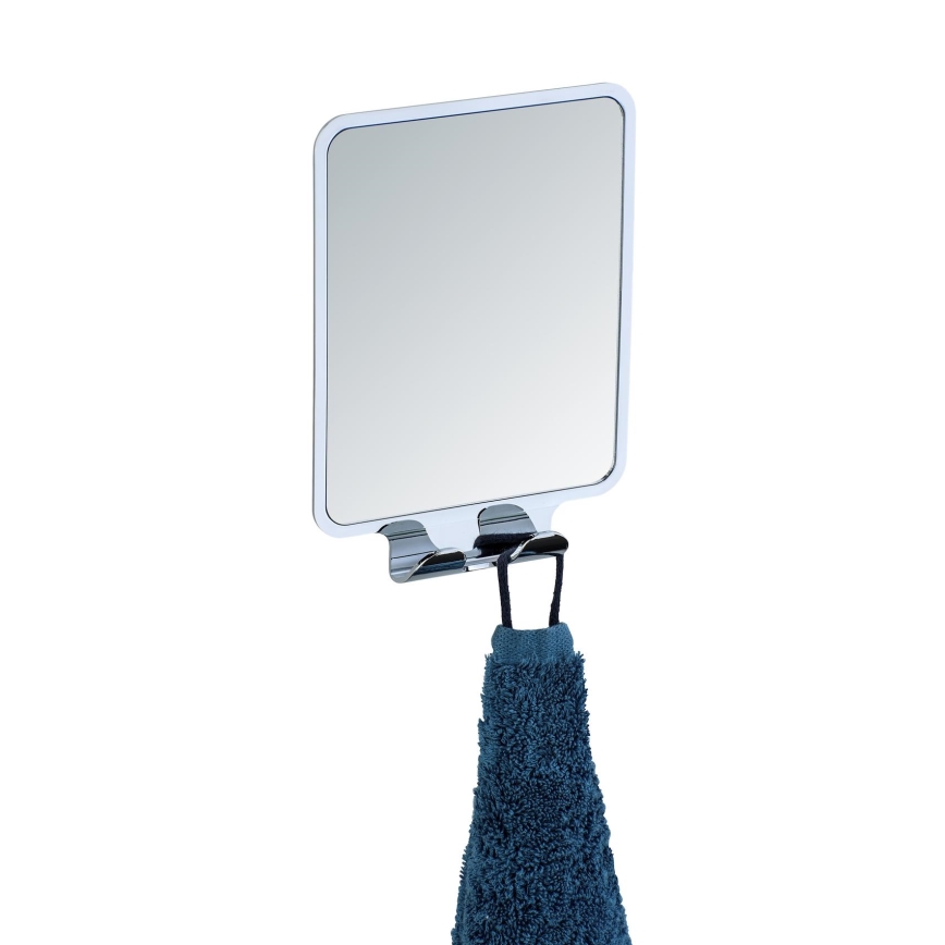 WENKO 22693100 - Miroir cosmétique VACUUM-LOC QUADRO ED 14x19,5 cm chromé brillant