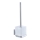 WENKO 22695100-WC Brosse WC VACUUM-LOC QUADRO ED 9,5x37 cm argentée/chrome brillant/transparente