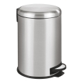 WENKO 22704100 - Poubelle LEMAN 30,5 x 44 cm en inox satiné/noir