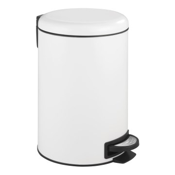 WENKO 22707100 - Poubelle LEMAN 25 x 38 cm blanc/noir