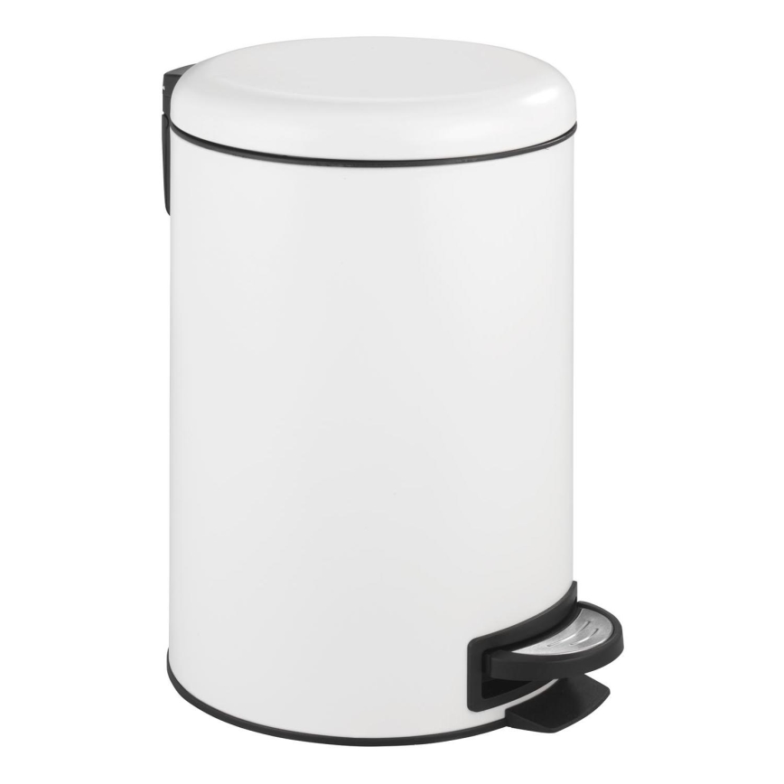 WENKO 22707100 - Poubelle LEMAN 25 x 38 cm blanc/noir